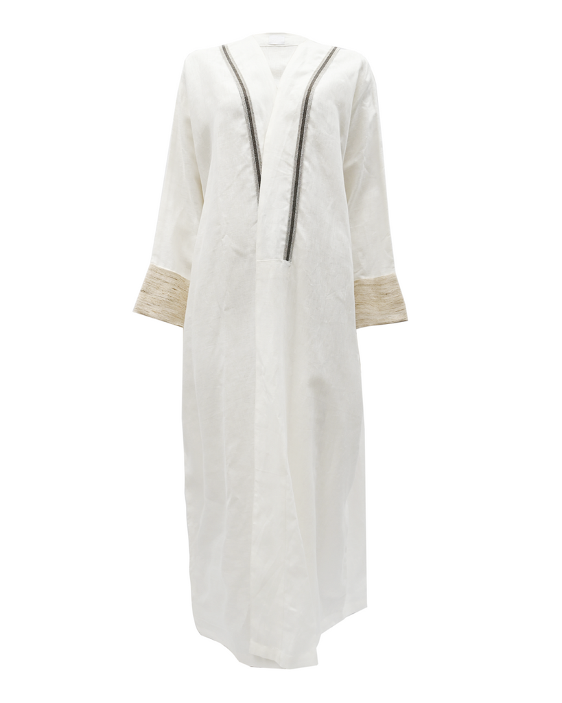 White Linen Abaya