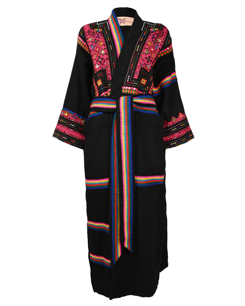 Black Salsa Kimono Abaya