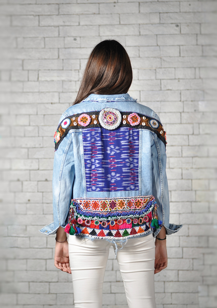 Ethnic denim jacket