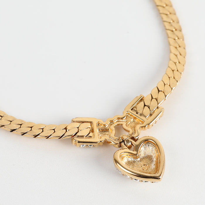 Vintage Swarovski Heart Pendant Necklace