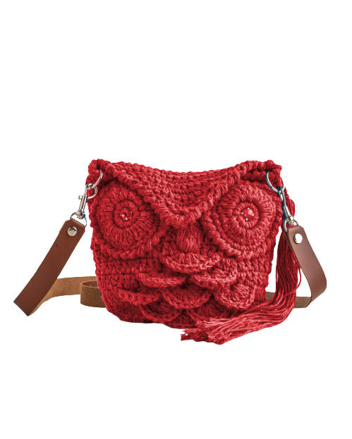 Red Cotton Owl Bag