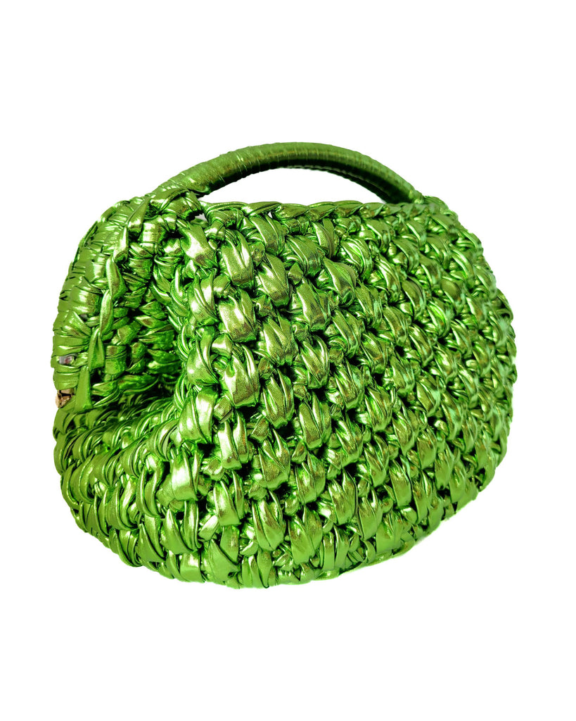 Lime Green Basket Bag