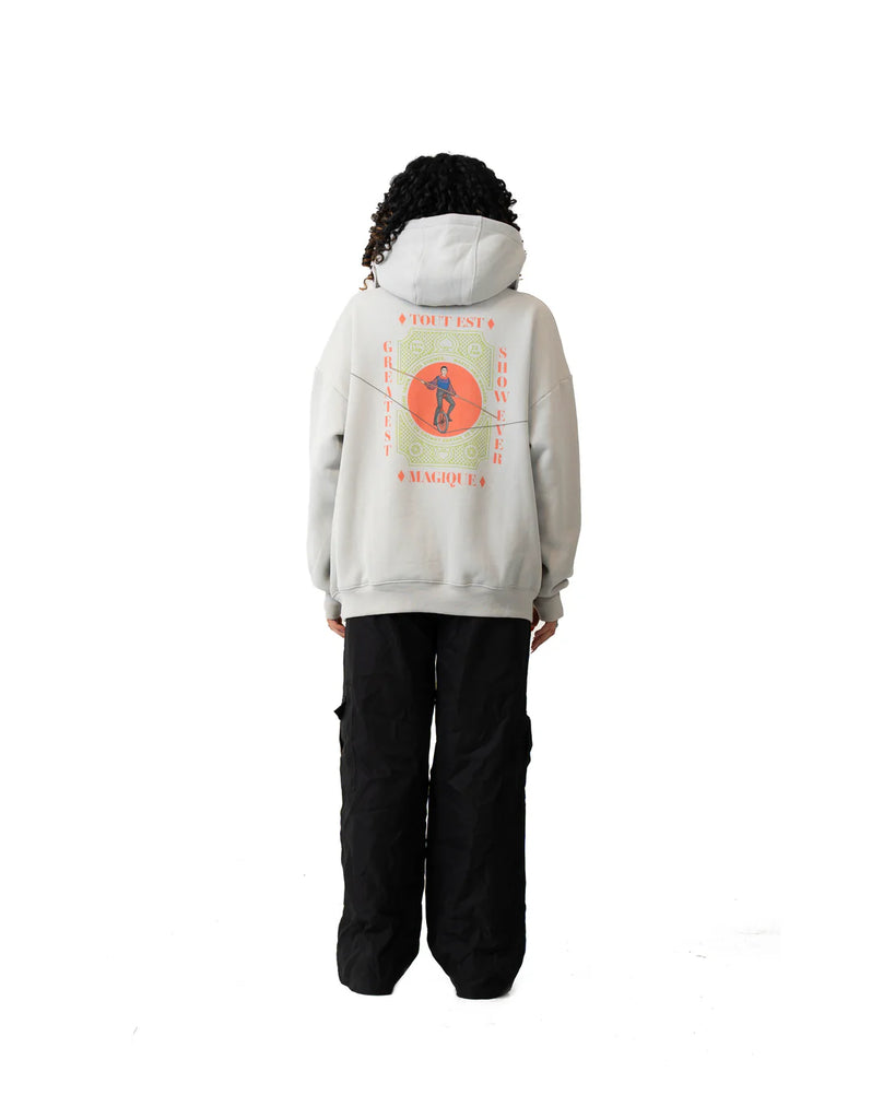Unicycle On A Rope Grey Hoodie