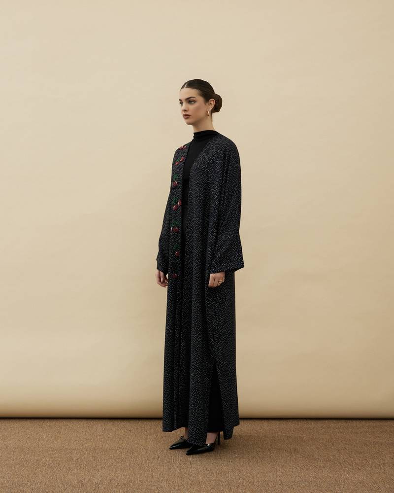 Aria Black Crepe Abaya