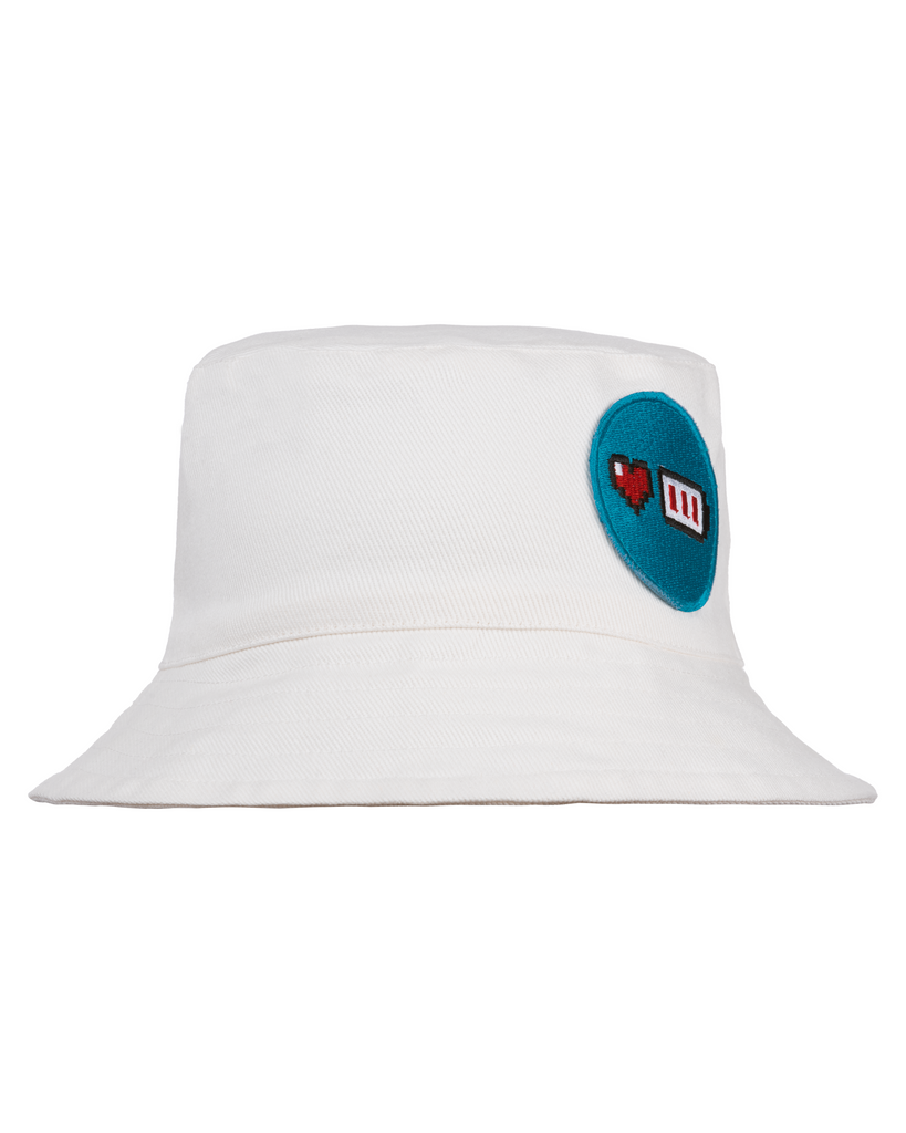 White Sizepico Bucket Hat