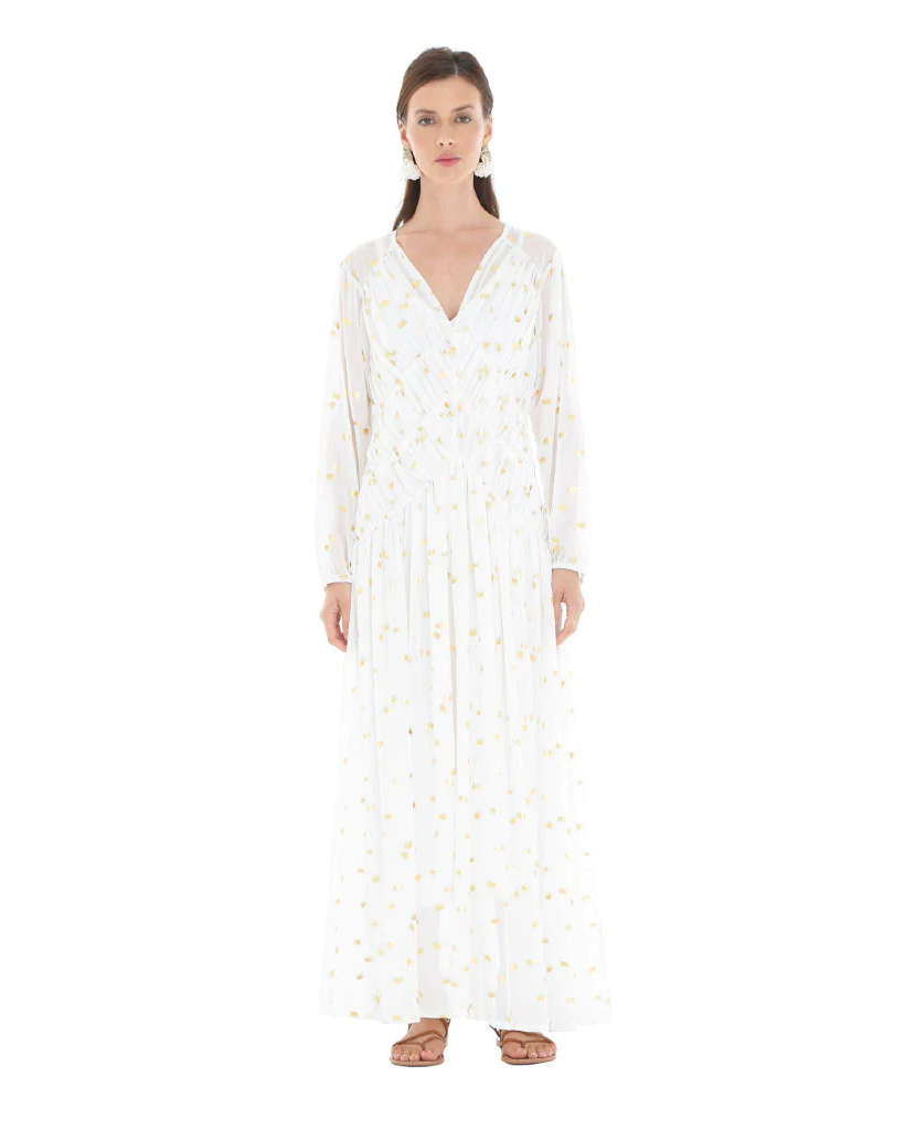 Maria White Polka Kaftan