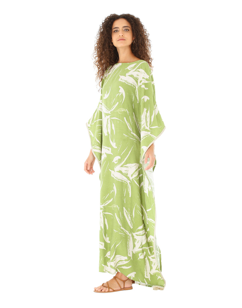 Green Linden Butteryfly Kaftan