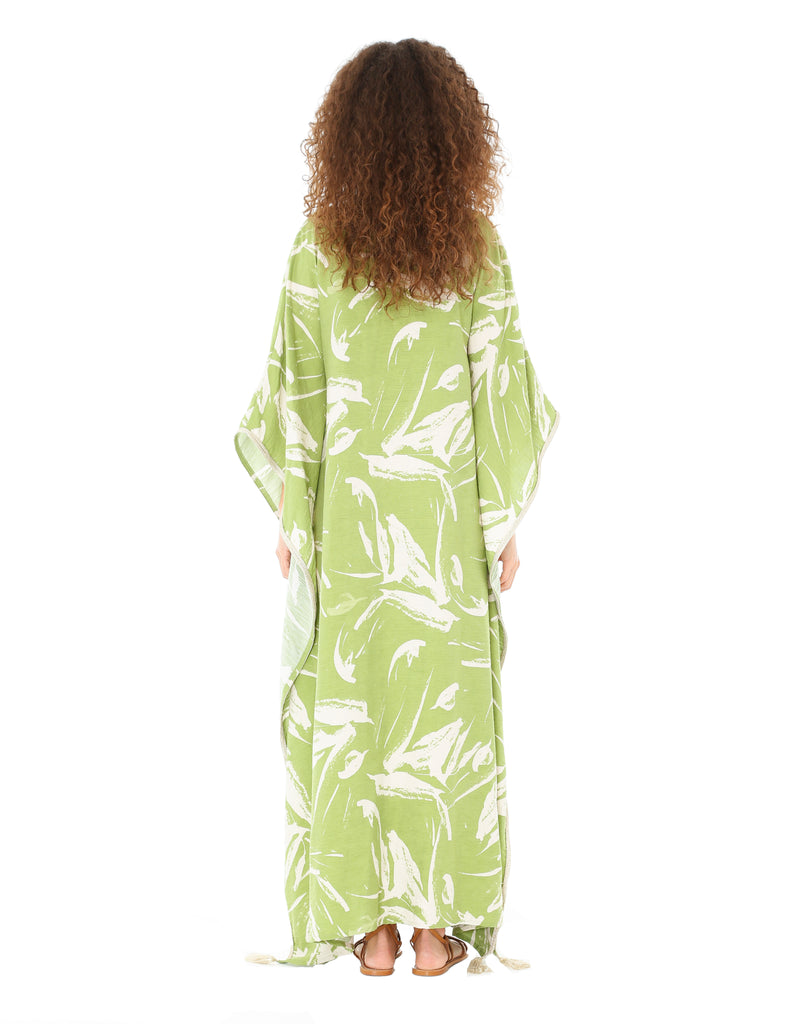 Green Linden Butteryfly Kaftan