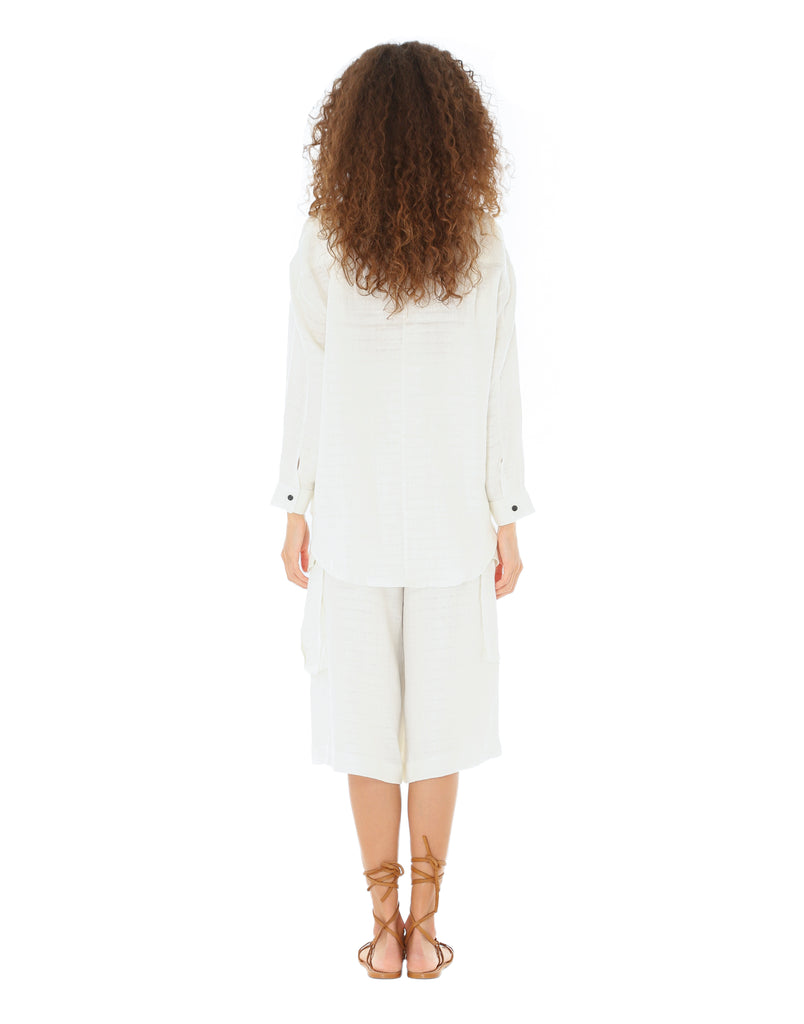 Cairo Off White Linen Shirt