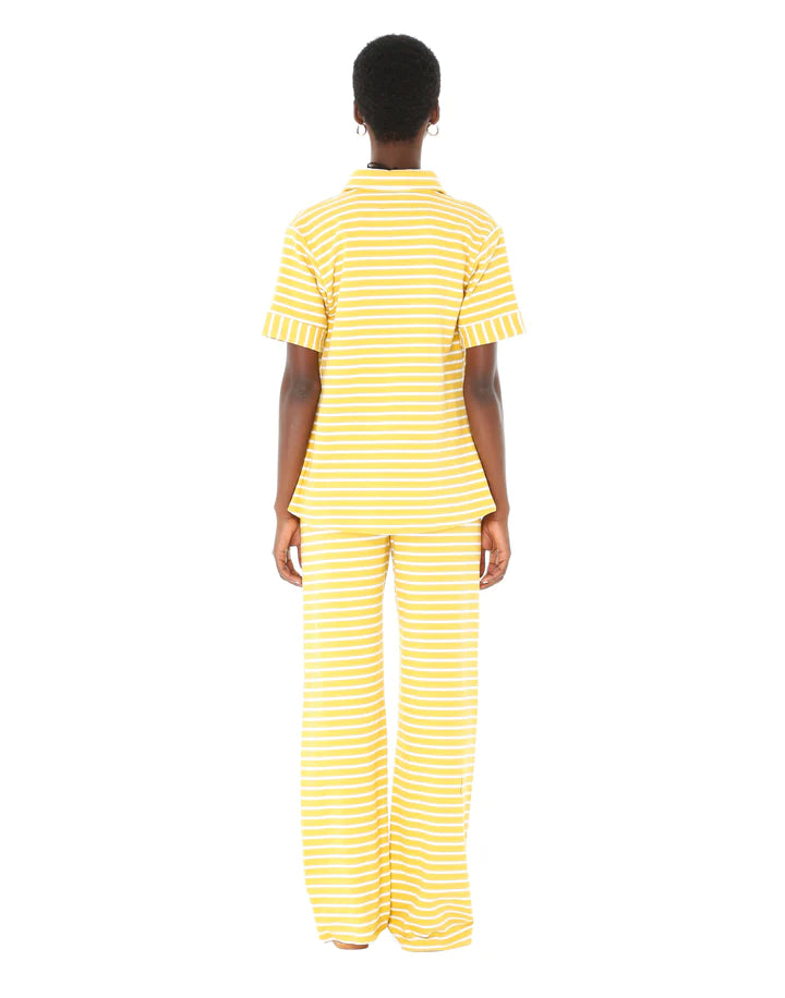 Yellow Striped Knit Pants