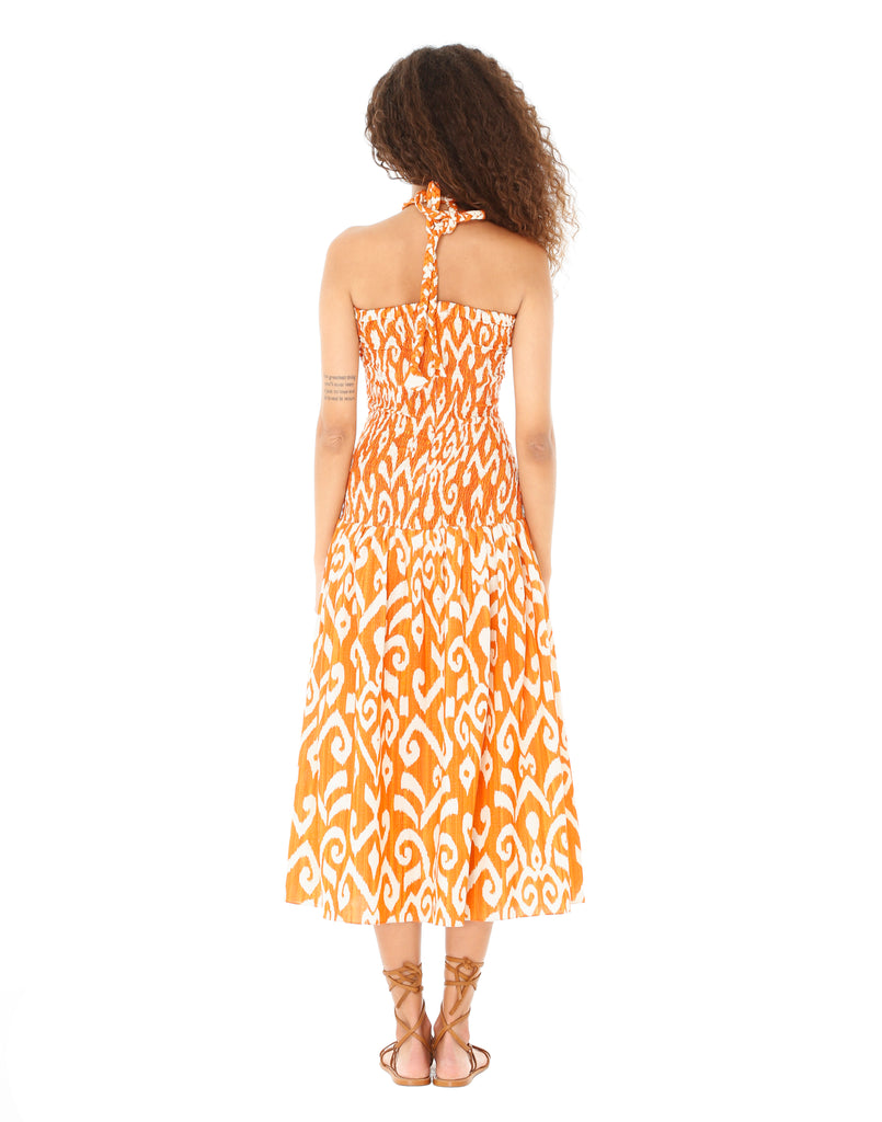 Orange Linden Halter Dress