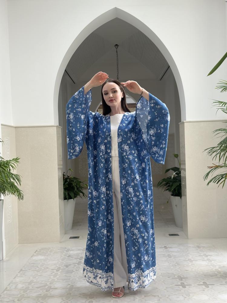 Blue Cotton Abaya