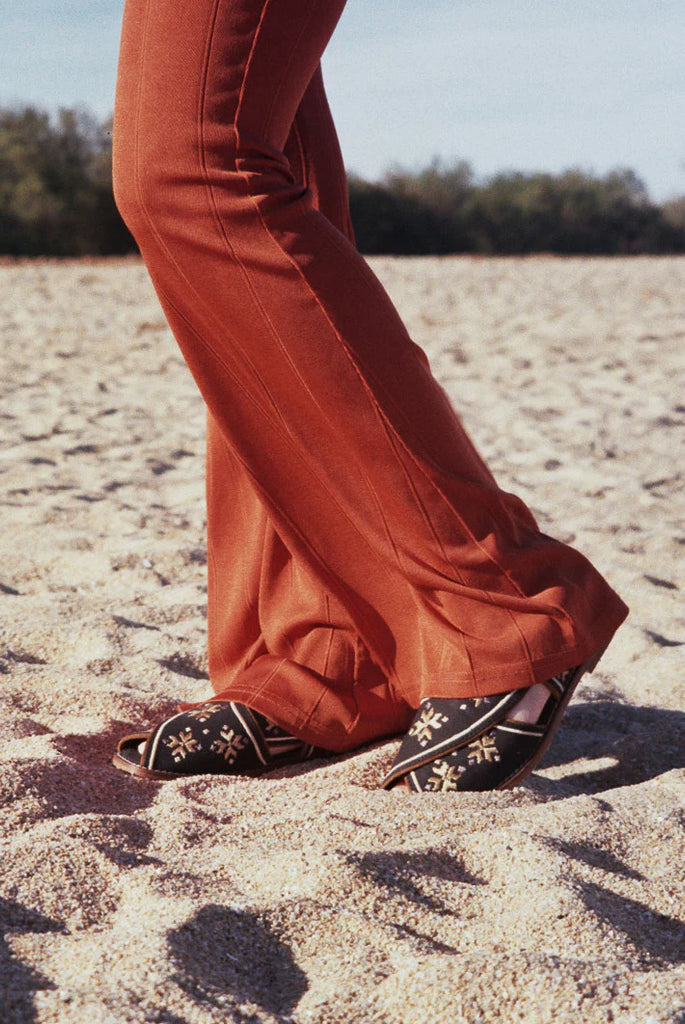 The Black & Gold Swati Sandals