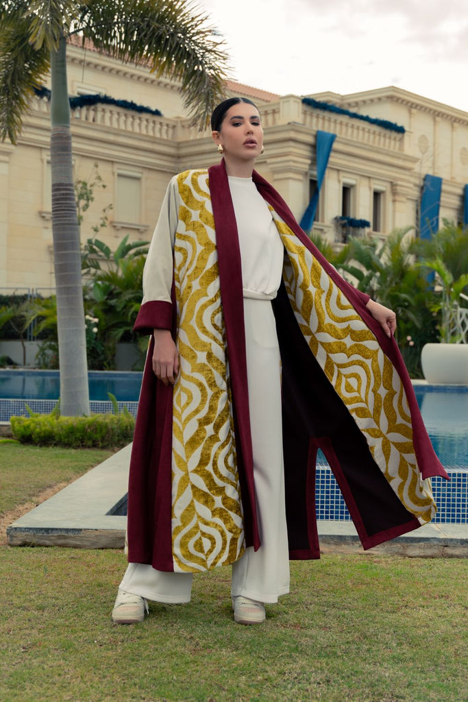 Multicolor Wool Abaya