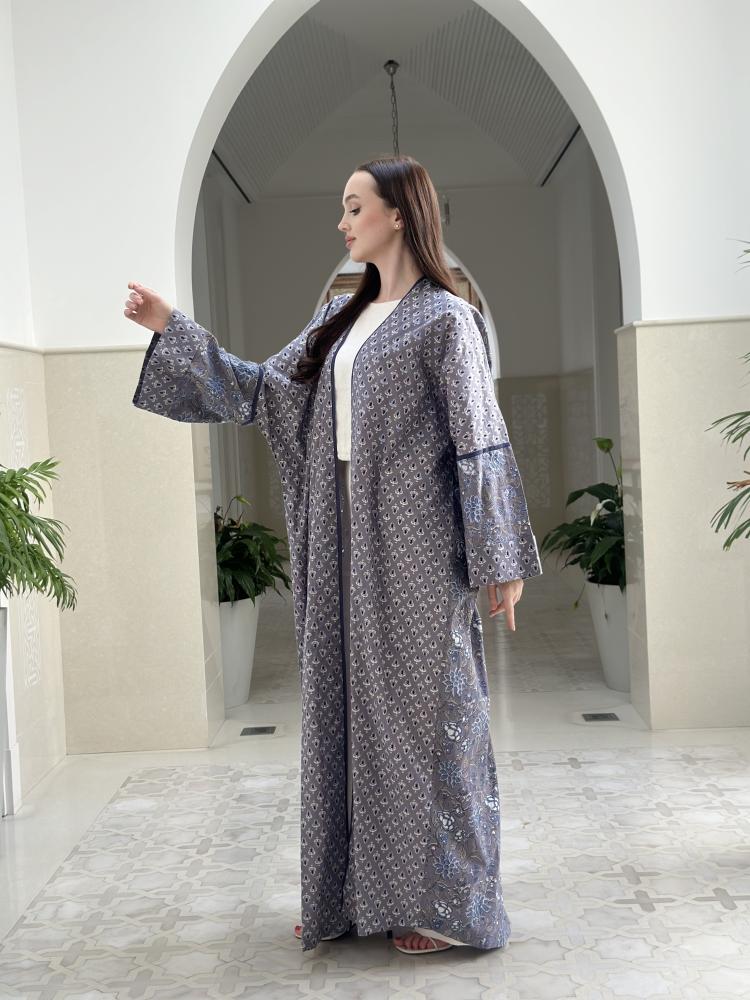 Blue Cotton Abaya