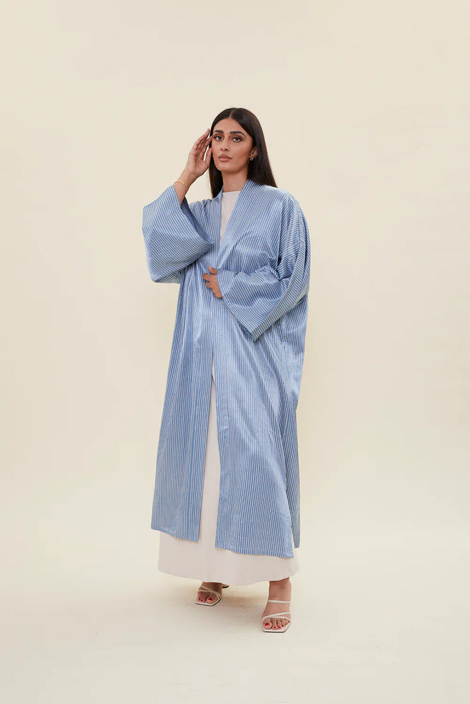 Light Blue Lagoon Kimono Abaya