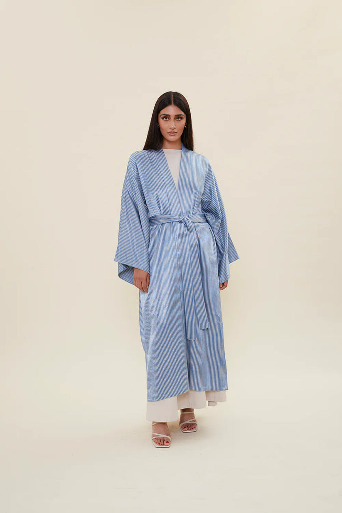 Light Blue Lagoon Kimono Abaya