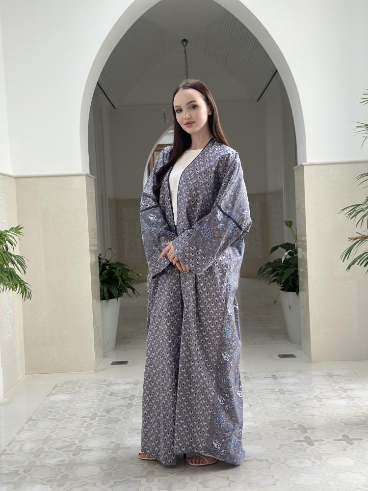 Blue Cotton Abaya