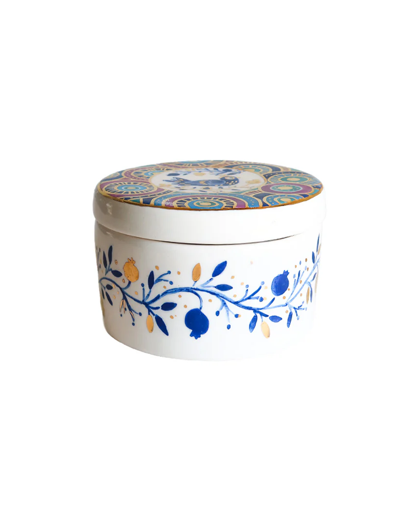 Ceramic container Bird Art