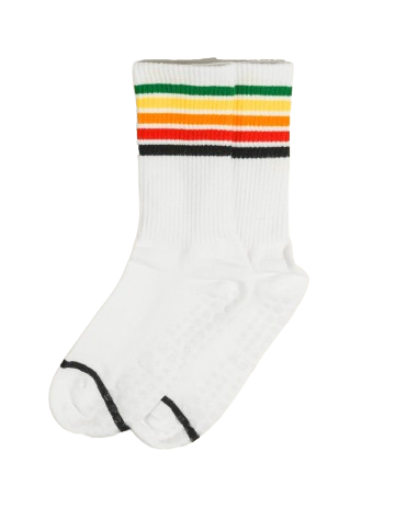 White Striped Socks
