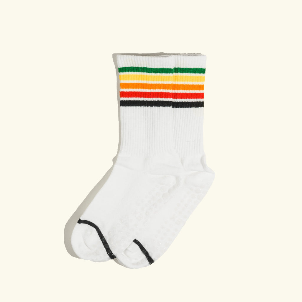 White Striped Socks