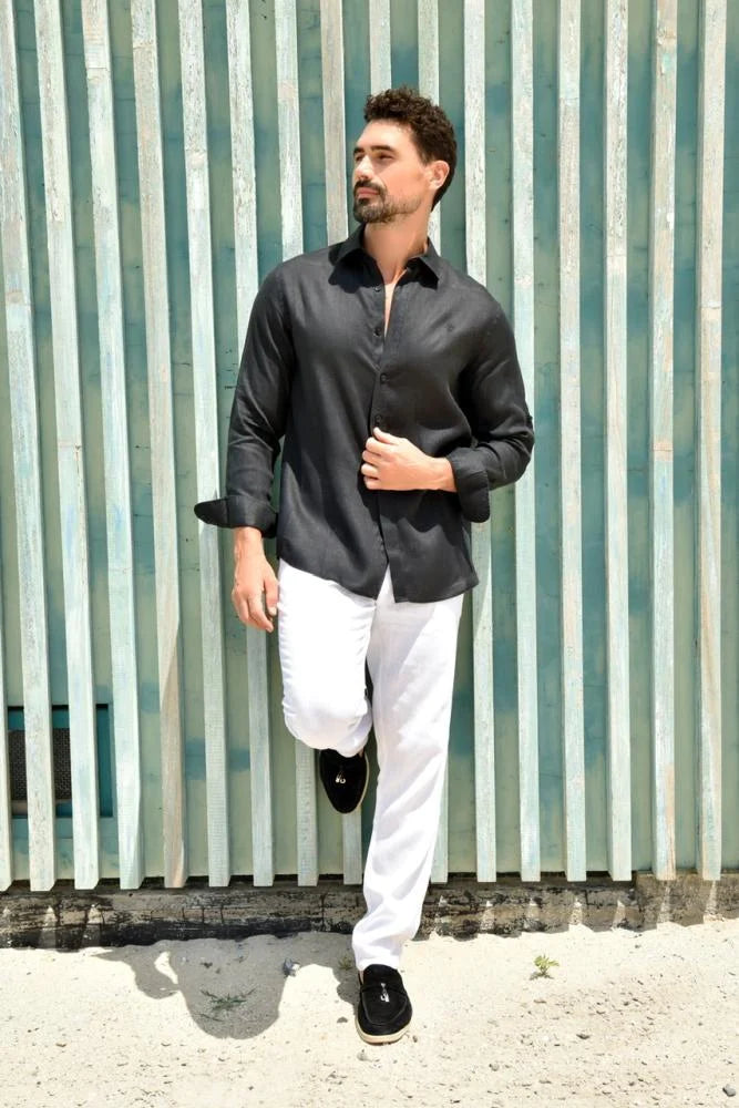 Black Linen Shirt