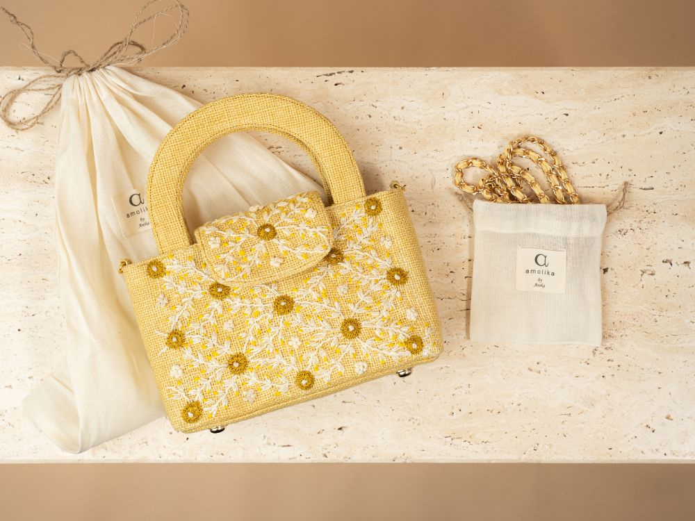 Yellow Lemon Bloom Bag