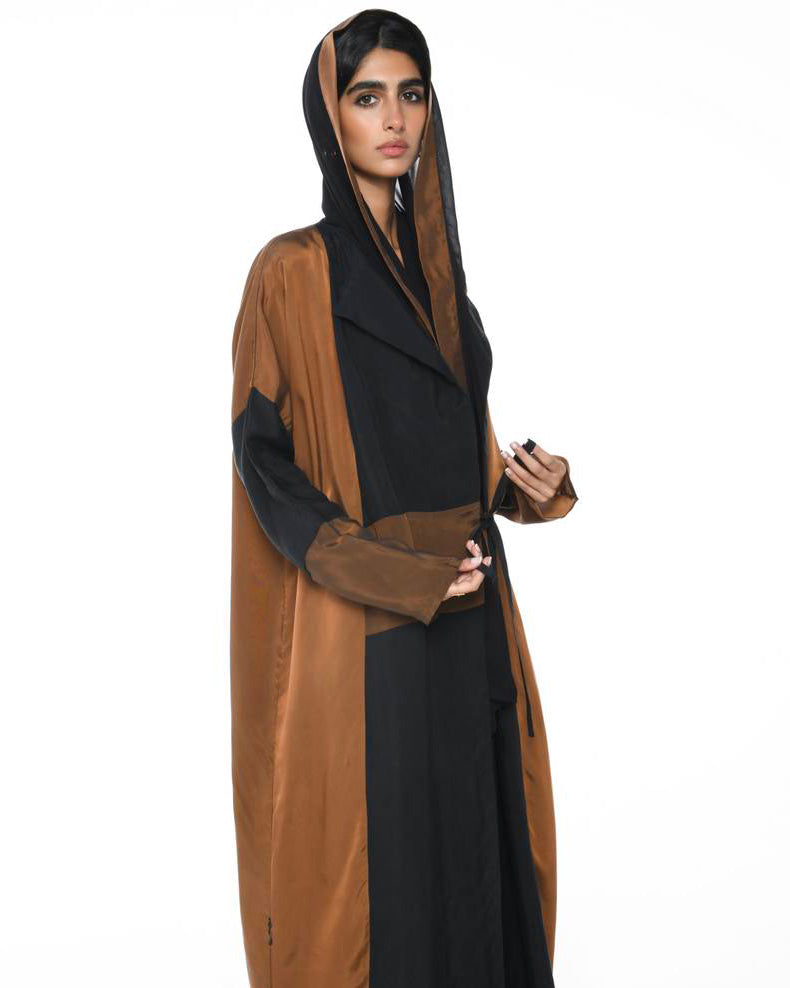 Two-Tone Japanese Washed Silk Abaya