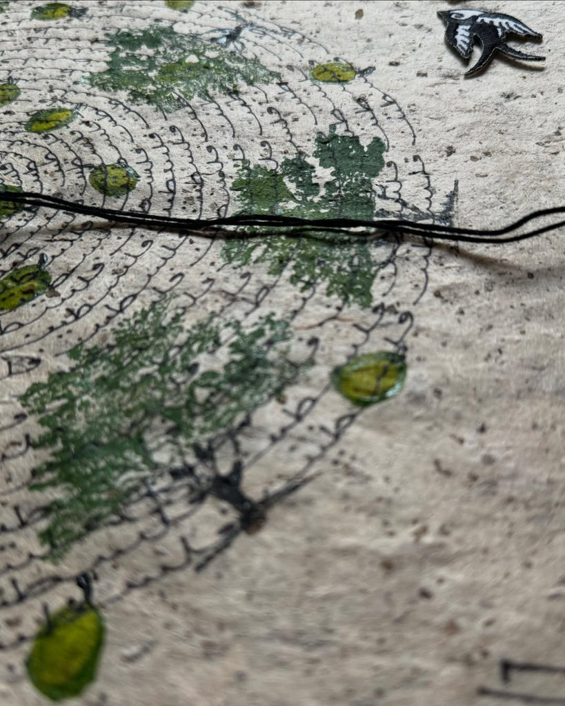 Framed "The Kind Land" Hand Painted Artwork