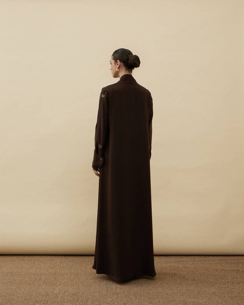 Bella Brown Japanese Crepe Abaya