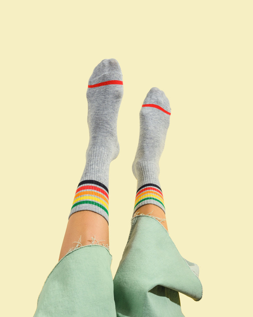 Grey Striped Socks