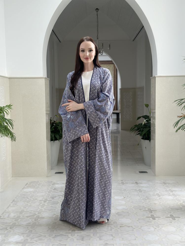 Blue Cotton Abaya