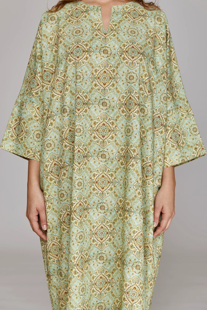 Mint Green Qala Kaftan