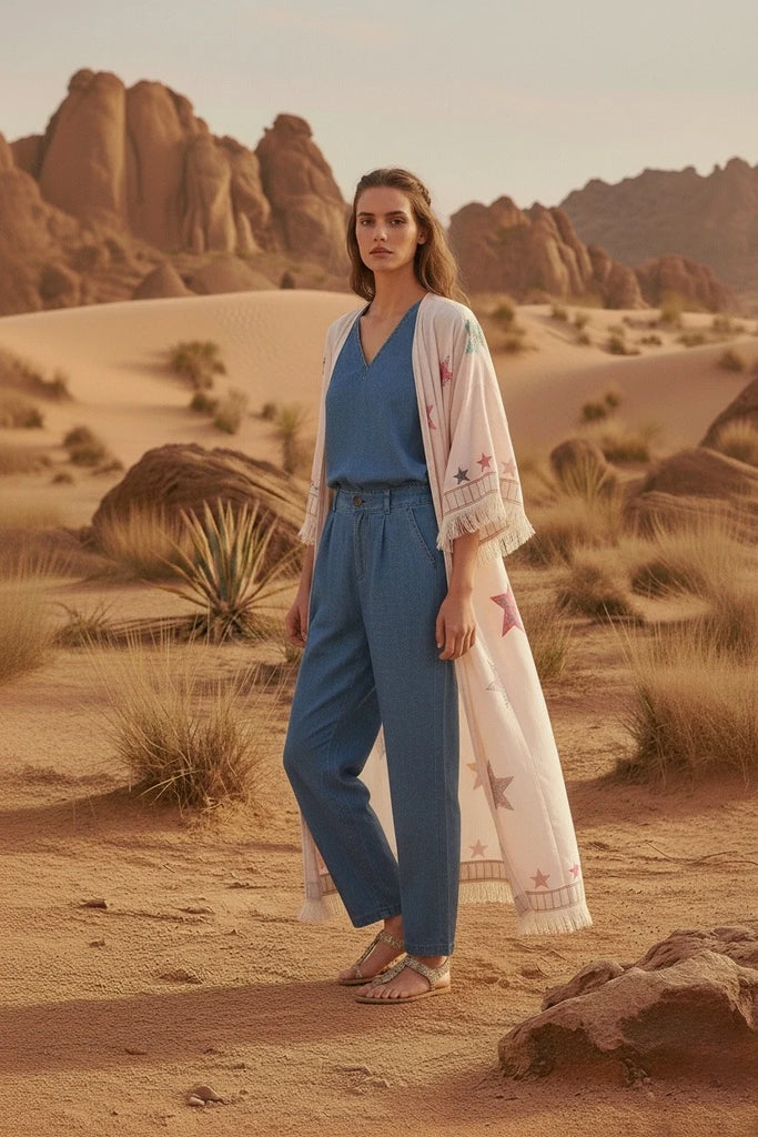 Multicolor Kimono Abaya