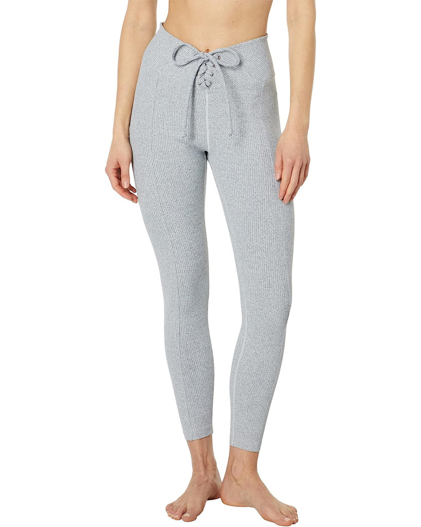 Heathered Grey Ribbed Football Legging