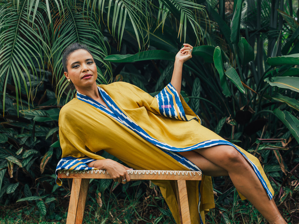 Makeda Kimono Linen and Silk