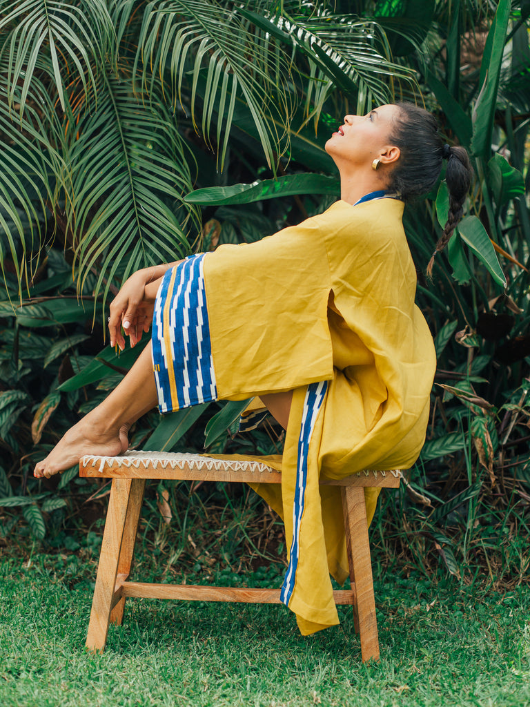 Makeda Kimono Linen and Silk