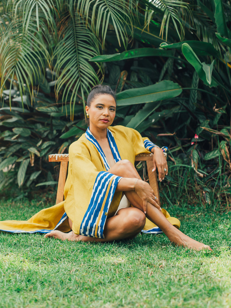 Makeda Kimono Linen and Silk