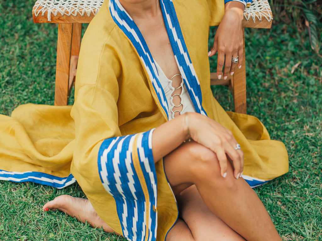 Makeda Kimono Linen and Silk