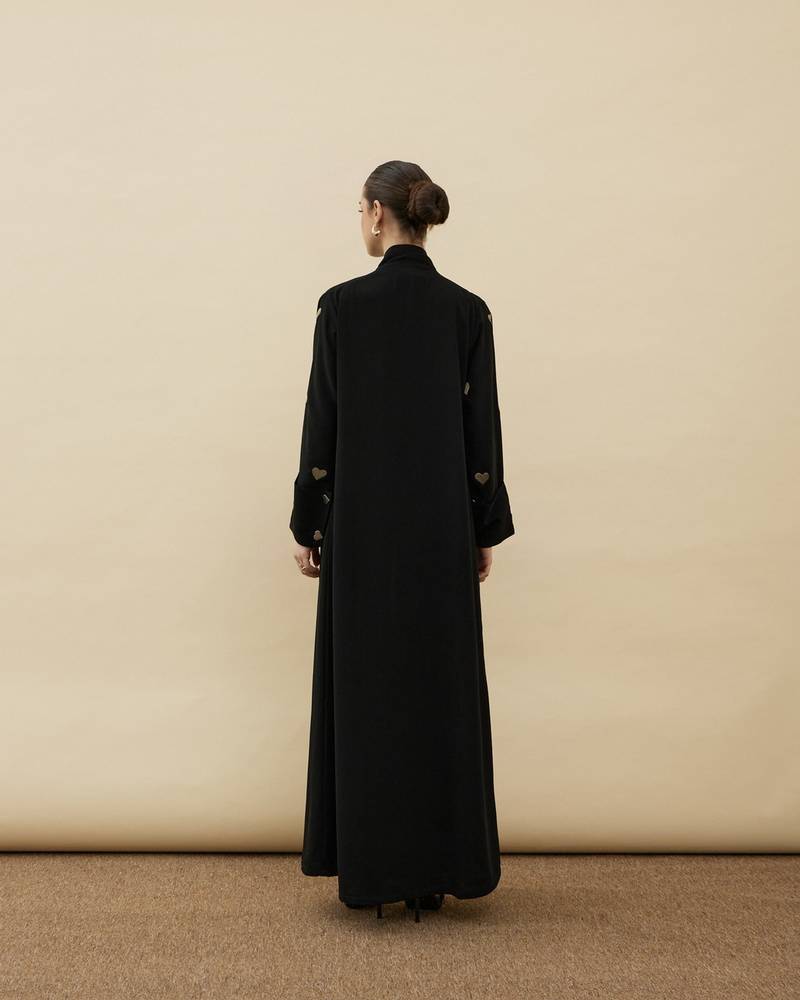 Bella Black Japanese Crepe Abaya