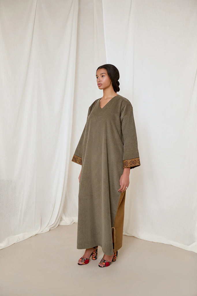 Khaki Green Charlotte Dress