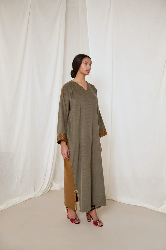 Khaki Green Charlotte Dress