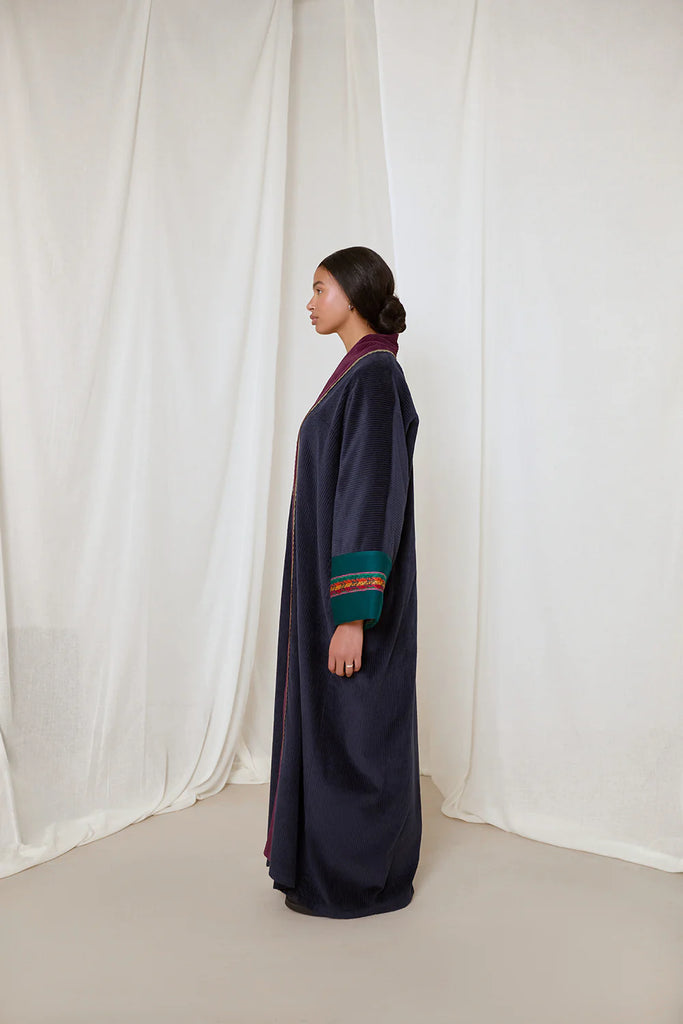 Purple & Khaki Green Ezra Abaya