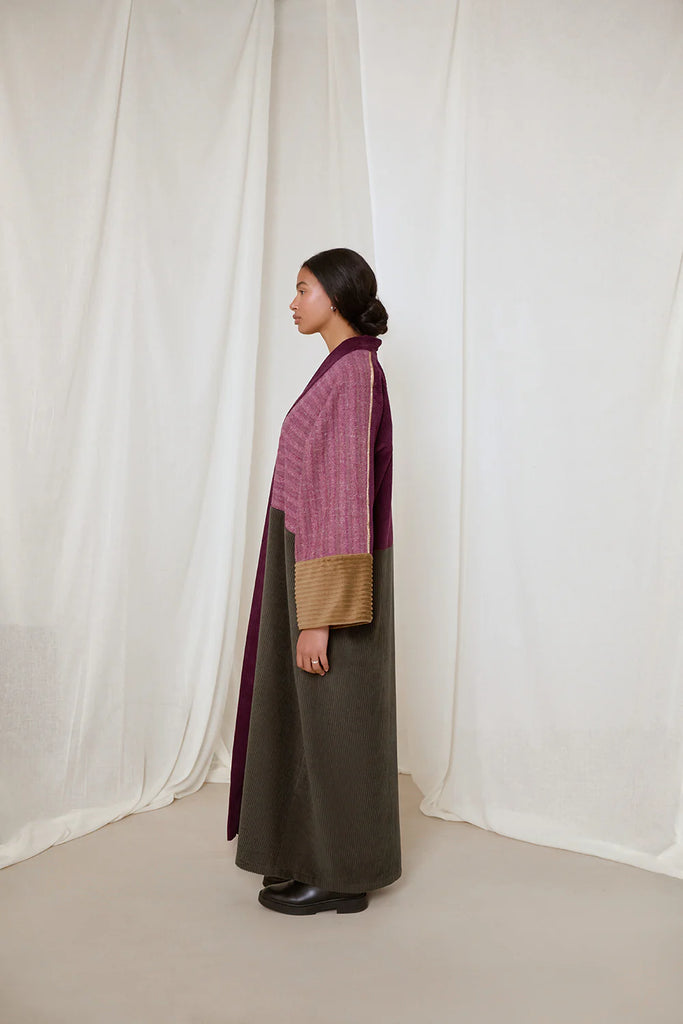 Purple & Khaki Green Saoirse Abaya