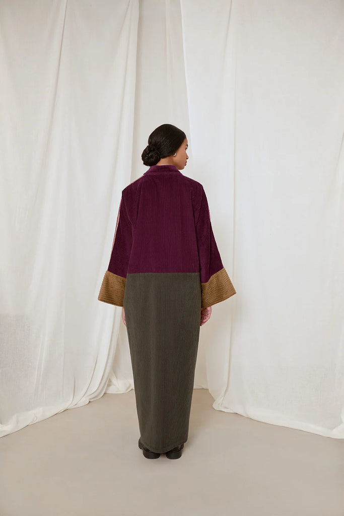 Purple & Khaki Green Saoirse Abaya