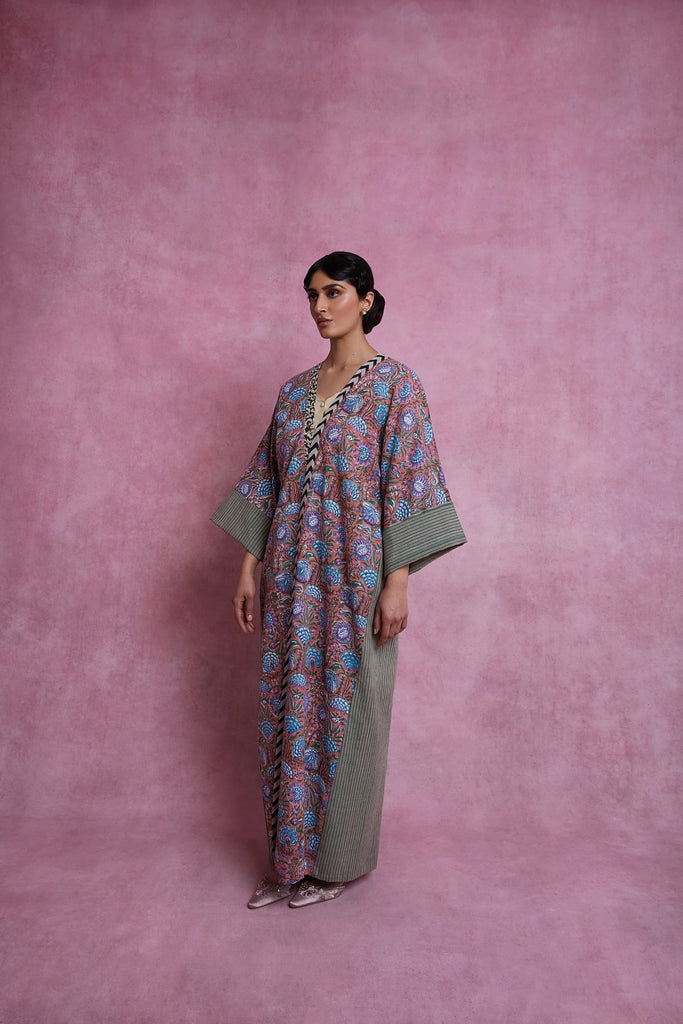 Pink & Green Secret Garden Abaya