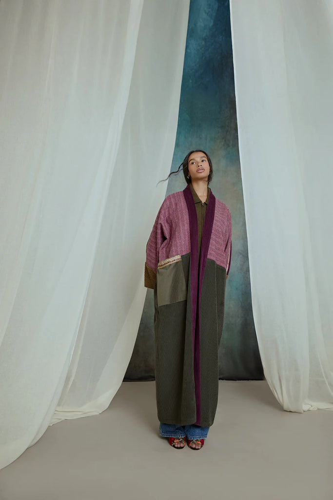 Purple & Khaki Green Saoirse Abaya