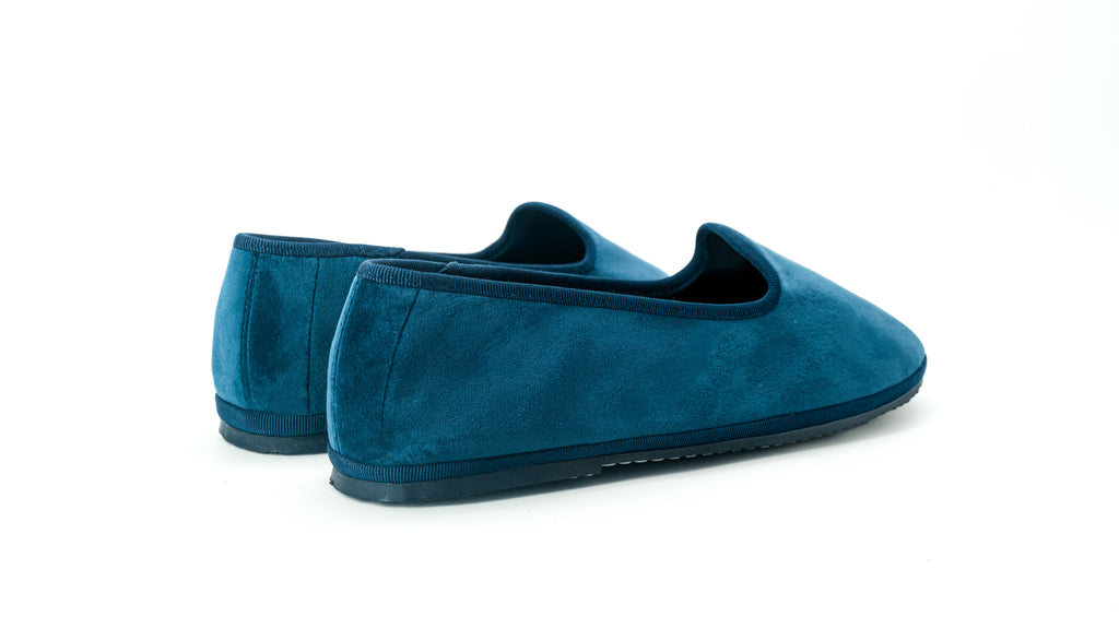Deep Aqua Friulana Velvet Loafer
