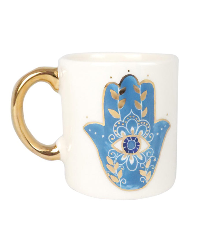 Blue Khamsa Square Ceramic Mug