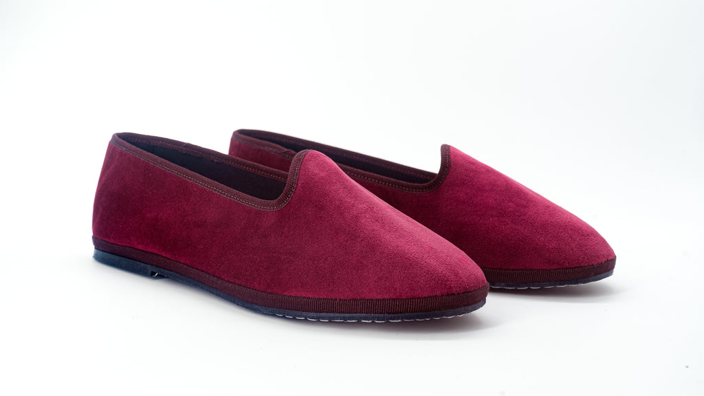 Burgundy Friulana Velvet Loafer